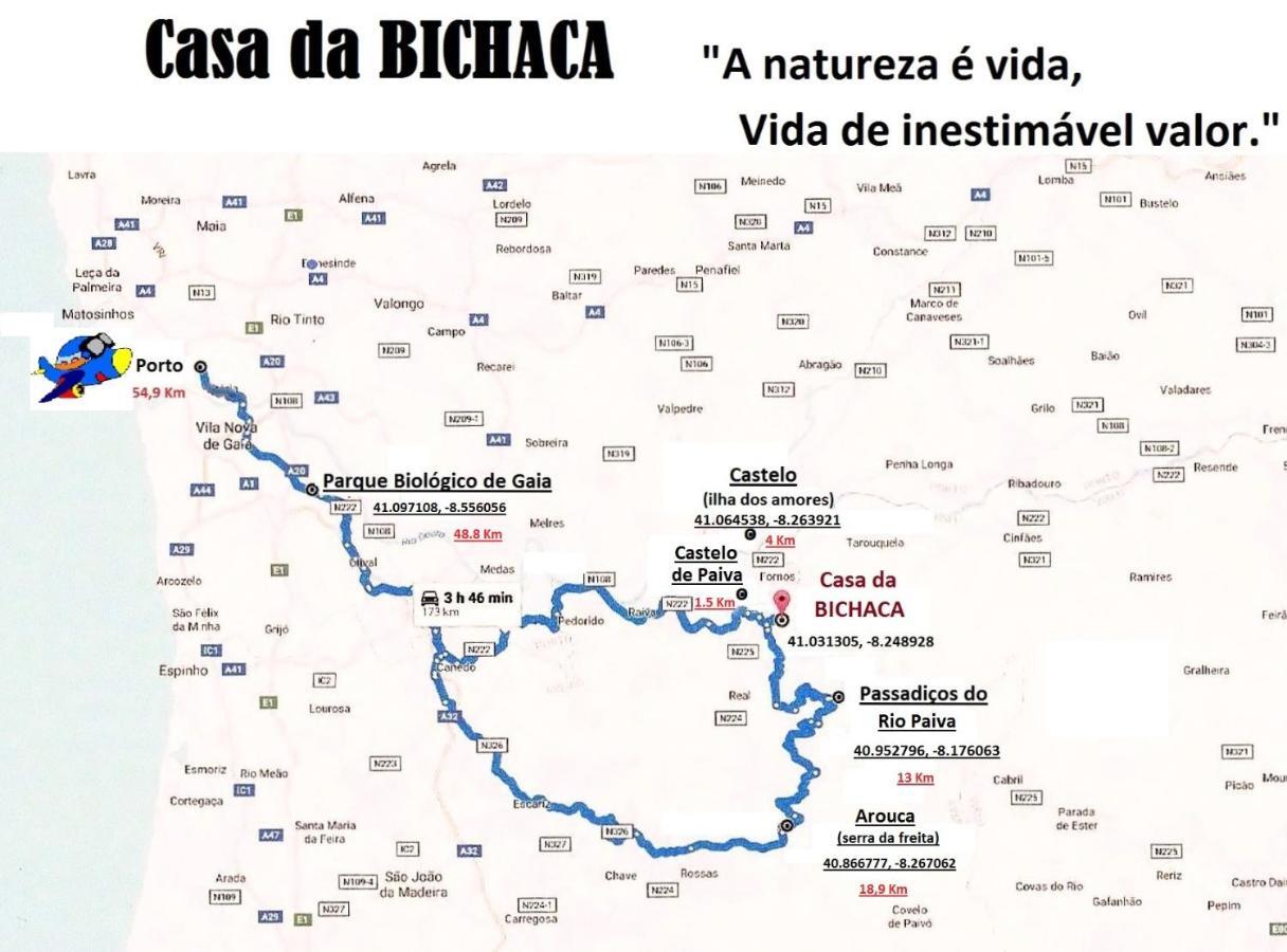 Casa Da Bichaca Pensionat Castelo de Paiva Eksteriør billede